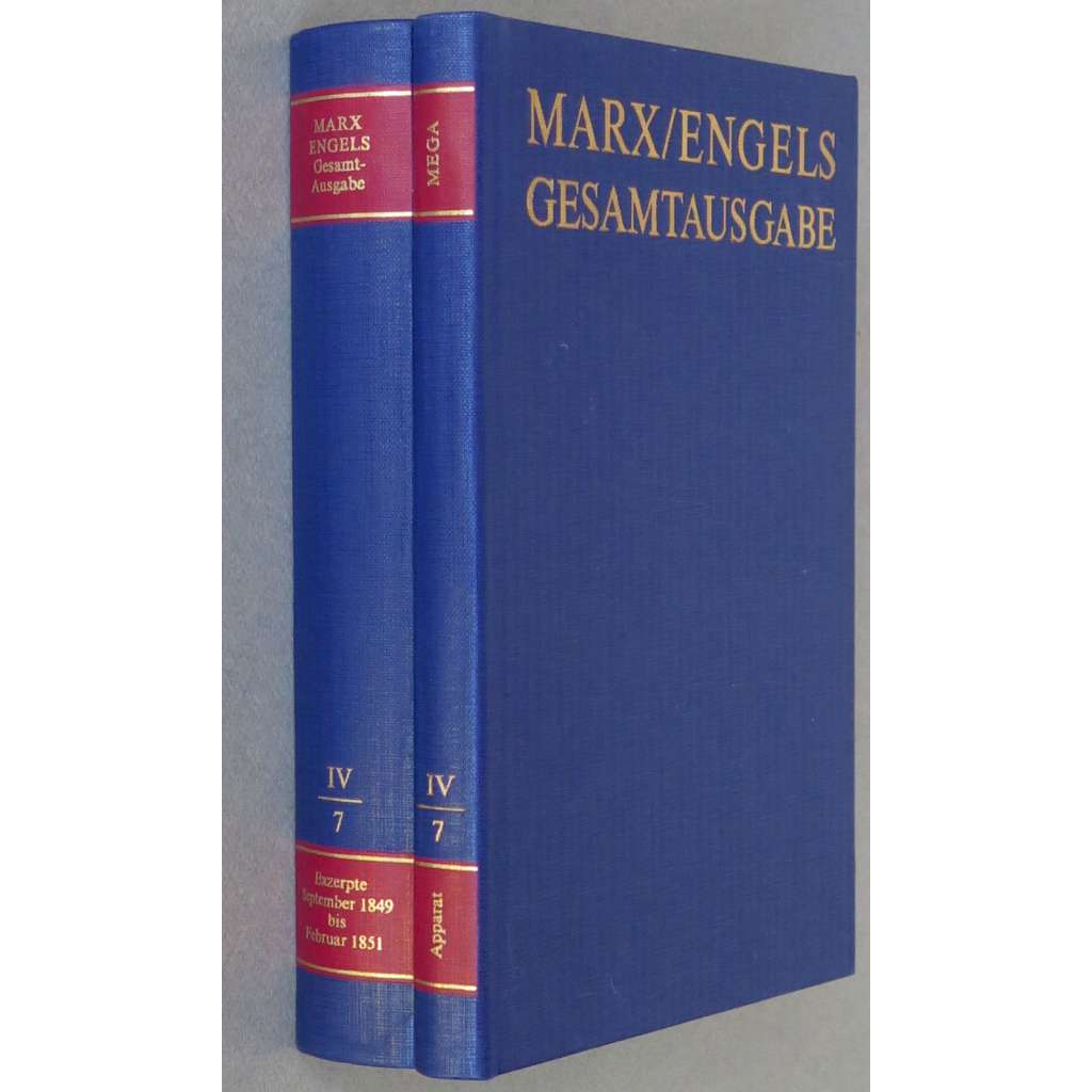 Karl Marx, Friedrich Engels: Gesamtausgabe (MEGA), sv. IV/7, Text + Apparat [sebrané spisy; kritické vydání; výpisky; ekonomie]
