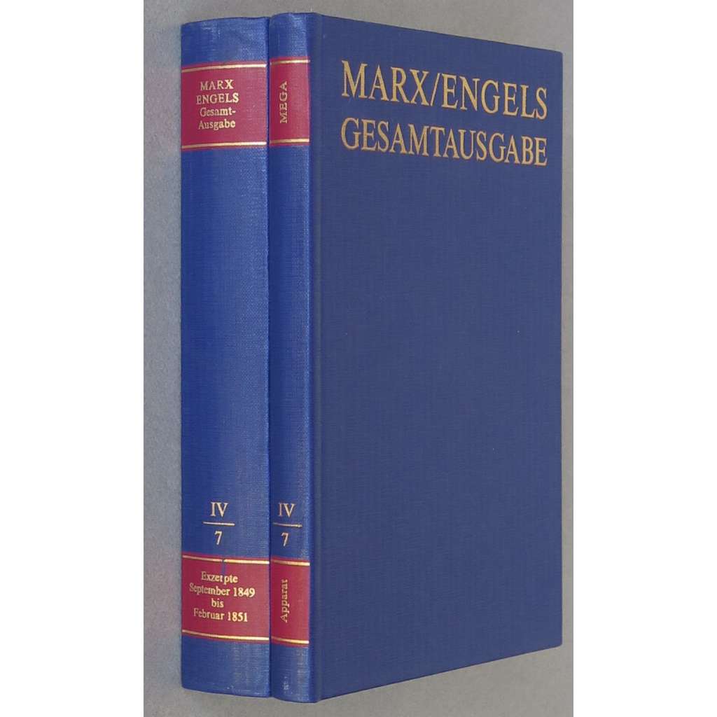 Karl Marx, Friedrich Engels: Gesamtausgabe (MEGA), sv. IV/7, Text + Apparat [sebrané spisy; kritické vydání; výpisky; ekonomie]
