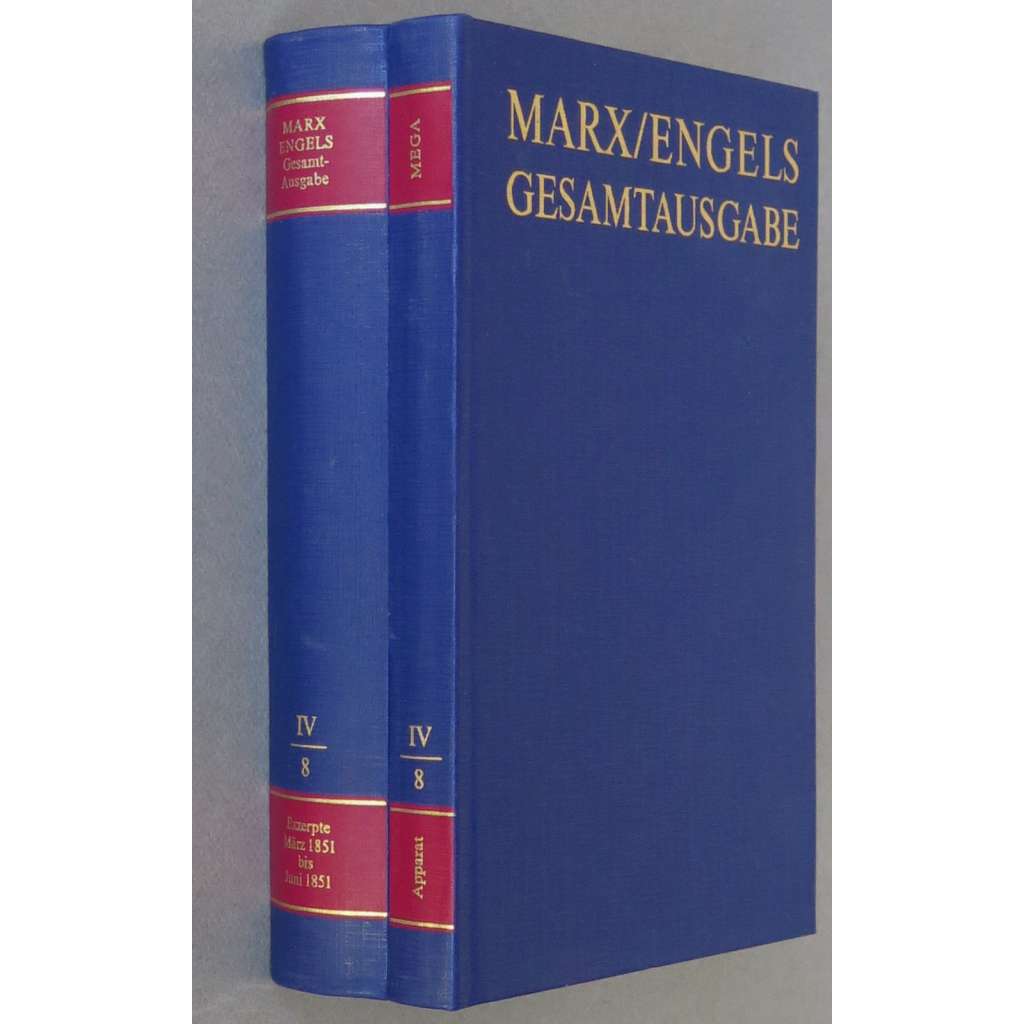 Karl Marx, Friedrich Engels: Gesamtausgabe (MEGA), sv. IV/8, Text + Apparat [sebrané spisy; kritické vydání; výpisky; ekonomie]