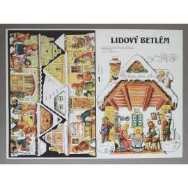 Vojtěch Kubašta - Lidový betlém [vánoční vystřihovací betlém - vystřihovánka, jesličky, Vánoce]