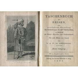 Taschenbuch der Reisen, ročník 1 [1802; Afrika; mapa Afriky; rytiny; ilustrace; zeměpis; geografie; 18. století]