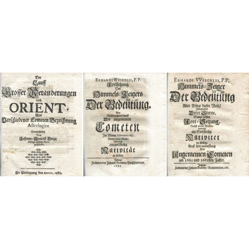 Grosser Veränderungen nach Orient; Himmels-Zeiger [10 publikací, 1681-1684; astronomie; astrologie; rytiny; Vídeň; obléhání Vídně; bitva u Vídně; 1683]