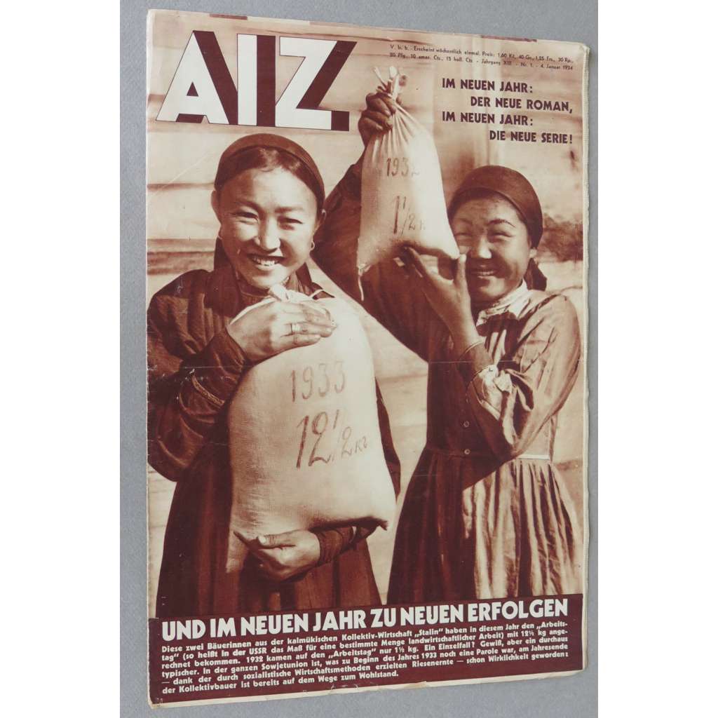 AIZ [Arbeiter-Illustrierte-Zeitung; A-I-Z], roč. 13, 1934, č. 1 [John Heartfield; časopis; fotografie; antifašismus]