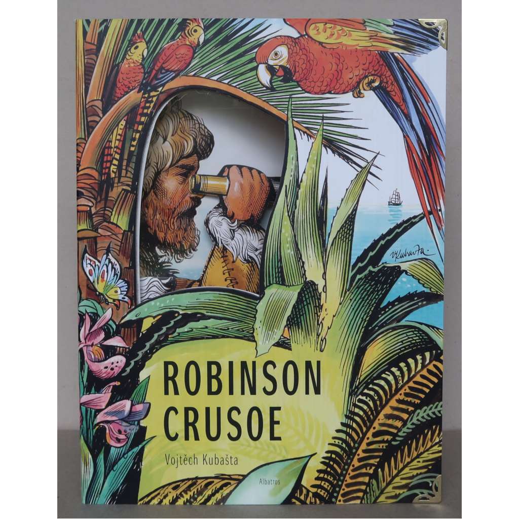Vojtěch Kubašta - Robinson Crusoe [dětské leporelo, pohádky, dobrodružné příběhy, pop-up kniha, prostorová publikace]