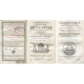 Calendarium; Schematismus inclyti Regni Hungariae [1824; Uhry; Slovensko; církevní správa; církev; školy; Dojč; Senica]