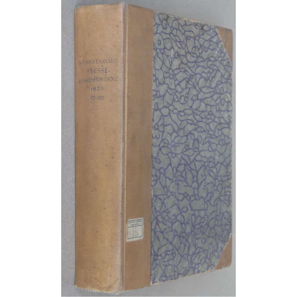 Internationale Presse-Korrespondenz, roč. 9/2, 1929 [Inprekorr; Kominterna; Komunistická internacionála; komunismus]