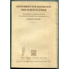 Zeitschrift für Geschichte der Sudetenländer. Sechster Jahrgang, Zweites Heft, 1. Juli 1943 [Časopis pro dějiny Sudet, Sudetští Němci, čeští Němci, historie, nacionalismus]