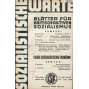 Sozialistische Warte, roč. 14-15, 1939-1940 [ISK; sociální demokracie; socialismus; Německo; exil; levicový časopis]