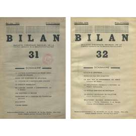 Bilan, 1936, č. 31 a 32 [časopis; levý komunismus; marxismus; Itálie; komunistická levice; Amadeo Bordiga]