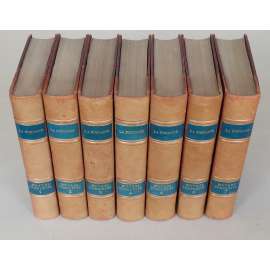 Oeuvres complètes de La Fontaine, sv. 1-7 [1872-1876; dílo; sebrané spisy; bajky; hry; grafika; rytiny; vazba; kůže]