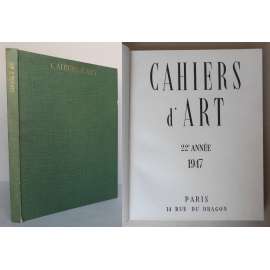 CAHIERS dʾART, 22e Anée, 1947 [časopis o umění, dějiny umění, lidové umění, poezie]