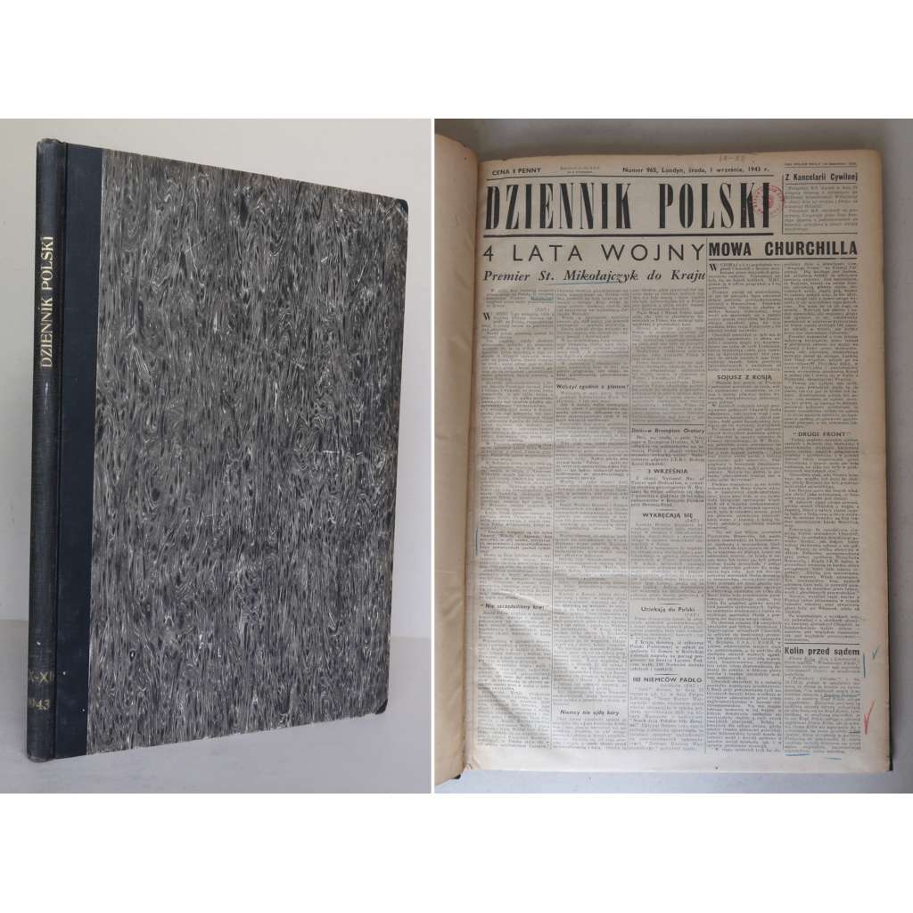Dziennik Polski, wrzesień-grudzień 1943 = The Polish Daily, September - December 1943 [noviny, deník - polský exil v Londýně, Velká Británie, 2. světová válka, září-prosinec 1943]