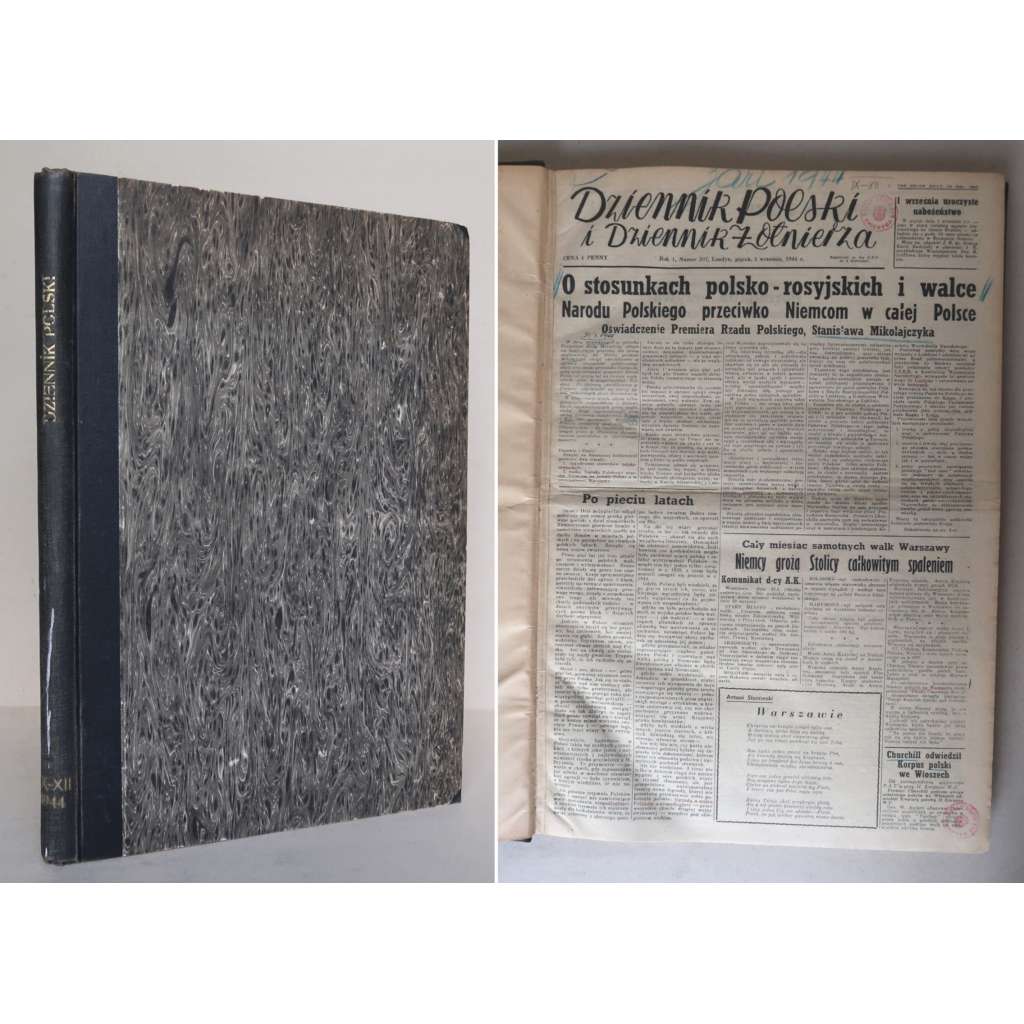 Dziennik Polski i Dziennik Zolnierza, wrzesień-grudzień 1944 = The Polish Daily, September-December 1944 [noviny, deník - polský exil v Londýně, Velká Británie, 2. světová válka, září-prosinec 1944]