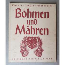 Böhmen und Mähren, Heft 1/2, Januar / Februar 1945 [nacismus, propaganda, Protektorát Čechy a Morava, vlastivěda, časopisy]