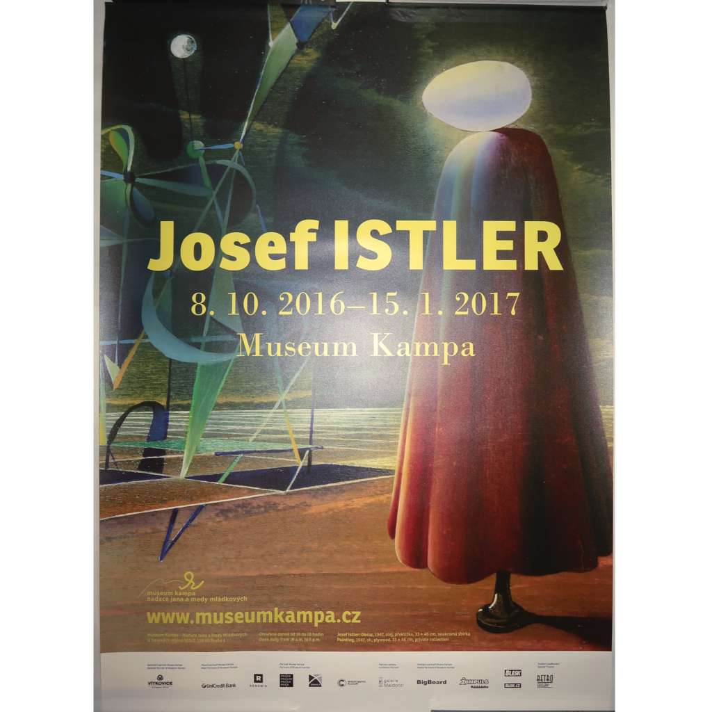 Josef Istler. Museum Kampa 8. 10. 2016 - 15. 1. 2017 (plakát k výstavě, české umění 20. století, malířství, surrealismus / exhibition poster)