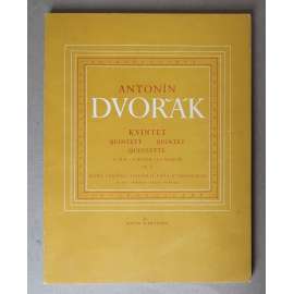 Antonín Dvořák. Kvintet A Dur, op. 5. Piano, Violino I, Violino II, Viola e Violoncello. Partitura a hlasy [vážná hudba, romantismus, noty, hudebniny, klavír, housle, viola, violoncello]