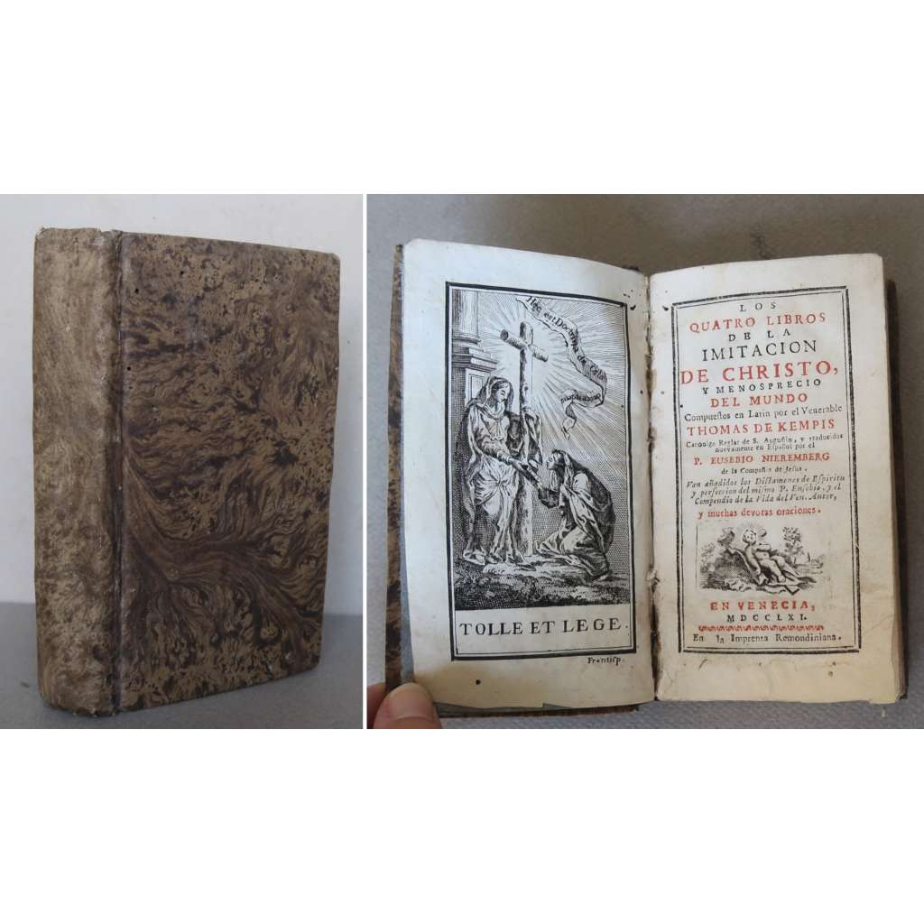Los quatro libros de la Imitacion de Christo, y menosprecio del mundo ["O následování Krista", imitatio Christi, imitatio Jesu, křesťanství, katolické náboženství, duchovní život, Tomáš Kempenský]