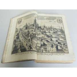 Annalium Ferdinandeorum; Neunter Theil (1724) [uvnitř veduta města Praha Malá Strana a Hradčany; mědirytina Poprava 27 českých pánů na Staroměstském náměstí r. 1621; druhá pražská defenestrace 1618]