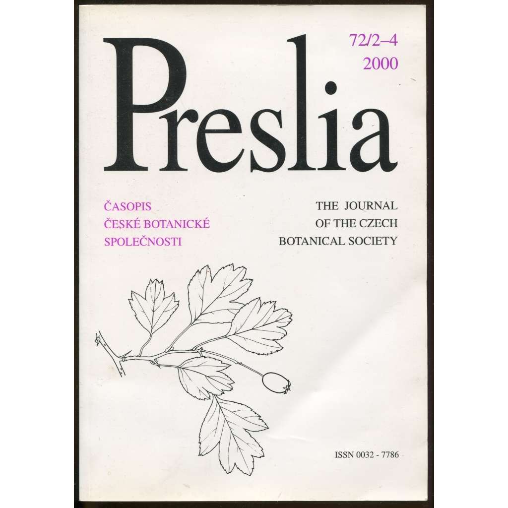 Botanické studie věnované památce Josefa Holuba = Botanical studies dedicated to the memory of Josef Holub [= Preslia: The Journal of the Czech Botanical Society; 72/2-4]