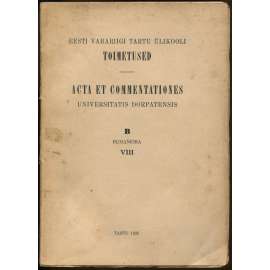 Zur Archäologie Eestis. II. Von 500 bis etwa 1250 n. Chr. [= Acta et commentationes Universitates Dorpatensis ; B, humaniora VIII]	 archeologie, Estonsko