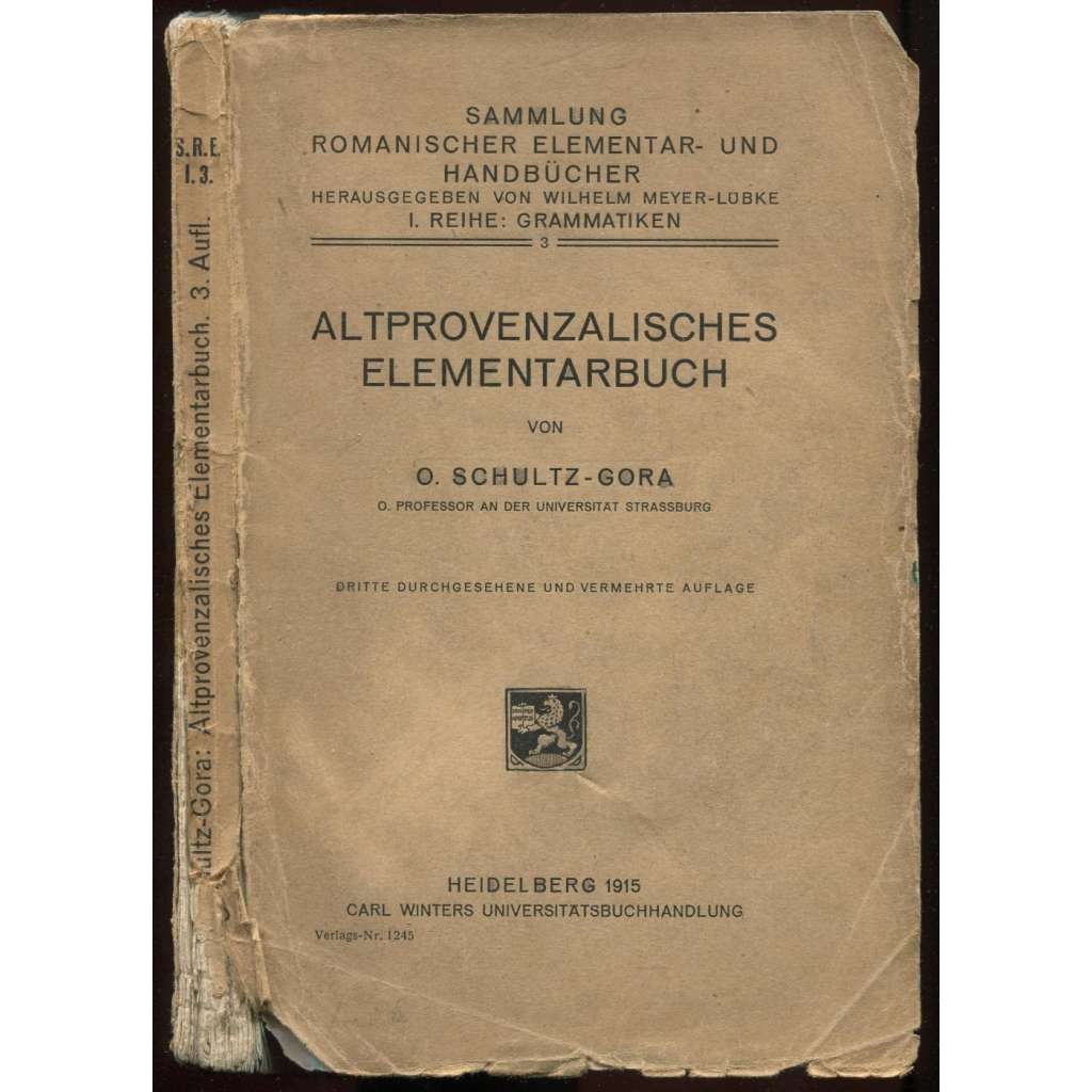 Altprovenzalisches Elementarbuch [provensálština, gramatika, jazykověda]