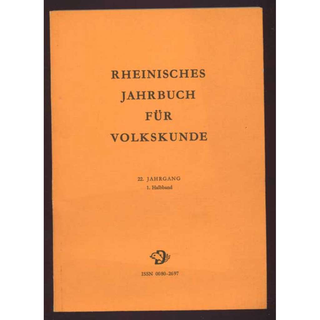 Wohnen [= Rheinisches Jahrbuch für Volkskunde; 22. Jahrgang, 1. Halbband = Dümmlerbuch; 8822] [bydlení, etnografie, Porýní]