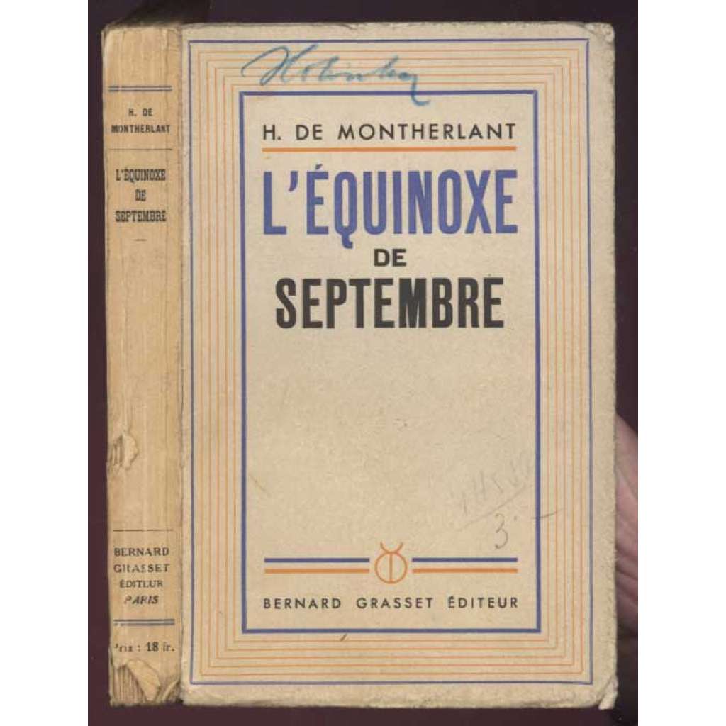 L'Equinoxe de septembre [politika, nacismus, francouzská literatura]