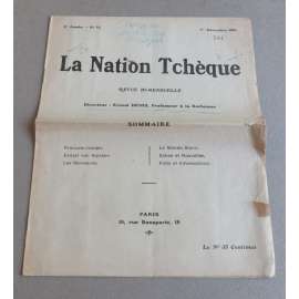 La Nation Tchèque. Revue bi-mensuelle; 2e Année - No 15, 1er Décembre 1916 [1. Světová válka, exil]