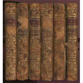 Oeuvres de Jean Racine avec commentaires, par M. Luneau de Boisjermain. Tome premier - Tome sixième [6 svazků, vazba kůže, drama, francouzská literatura]