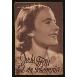 Jede Frau hat ein Geheimnis, Regie: Max Obal [= Illustrierter Film-Kurier; Nr. 1102] [film, filmový prospekt, 30. léta]