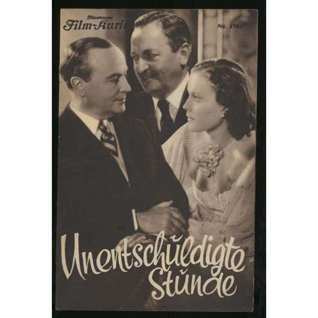 Unentschuldigte Stunde, Regie: E. W. Emo [= Illustrierter Film-Kurier; Nr. 1785] [film, filmový prospekt, 30. léta]