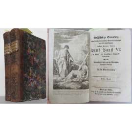 Vollständige Sammlung aller Briefe, Unterrichte, Gewaltertheilungen und Verhandlungen Unsers Heiligen Vaters Pius Papst VI. in Betreff der französischen Religions-Umwältzung [vazba kůže, 2 svazky, dějiny, náboženství, papež, staré tisky]