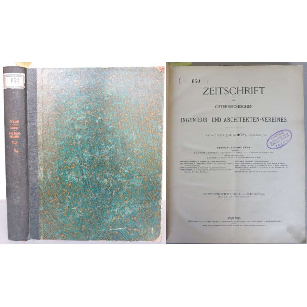 Zeitschrift des österreichischen Ingenieur- und Architekten-Vereins. 47 Jahrgang [inženýrství, architektura, Rakousko-Uhersko]