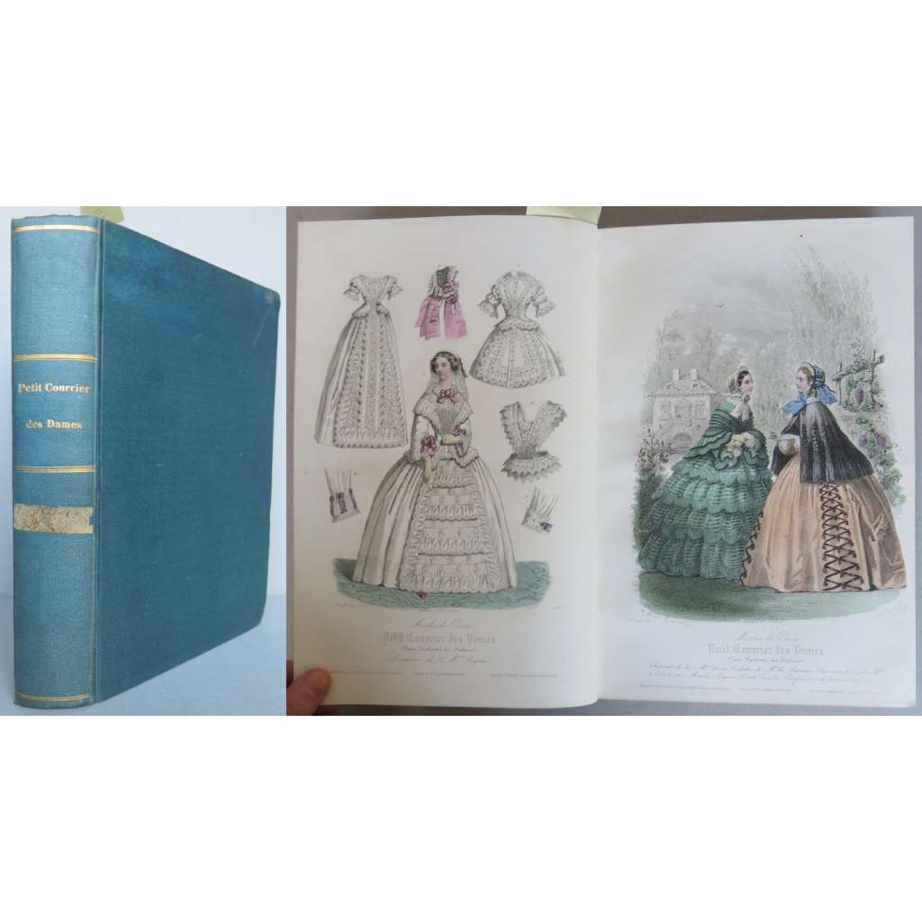 Petit Courrier des Dames. Modes de Paris, litterature, beaux-arts, théatres. Tome LXVII (Juillet-Décembre 1855) - LXVIII (Janvier-Juin 1856)	 [móda, kolorované litografie, staré tisky]