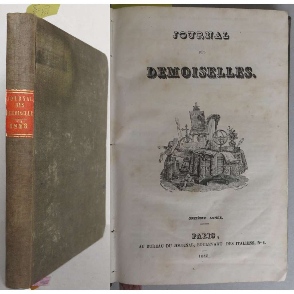 Journal des Demoiselles; Onzième année, 1843 [móda, kolorované litografie, staré tisky]