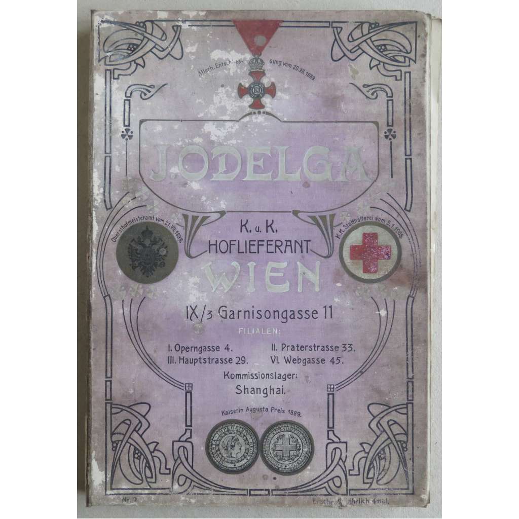 Katalog über technische Hilfsmittel für Chirurgie, Medizin u. Krankenpflege von J. Odelga k. u. k. Hoflieferant [zdravotní potřeby, Rakousko-Uhersko]