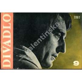 Divadlo 9/1961 (časopis, divadlo, mj. Millerův člověk proti lidem [Artur Miller], O Černém divadle, Opera o Fučíkovi, Brechtův tragický člověk, Milan Kundera - Majitelé klíčů; obálka Libor Fára)