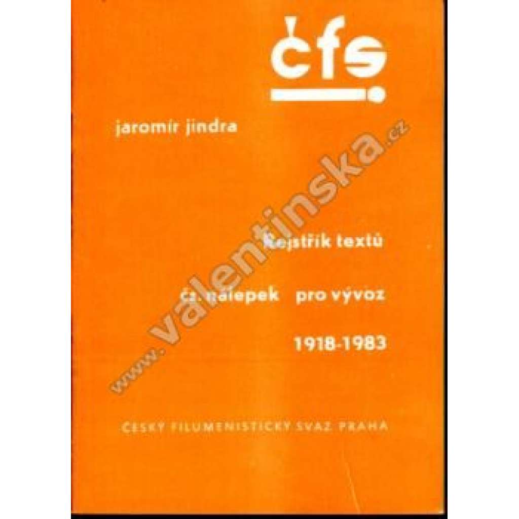 Rejstřík textů čs. nálepek pro vývoz 1918-1983 (katalog, zápalkové nálepky, sběratelství)