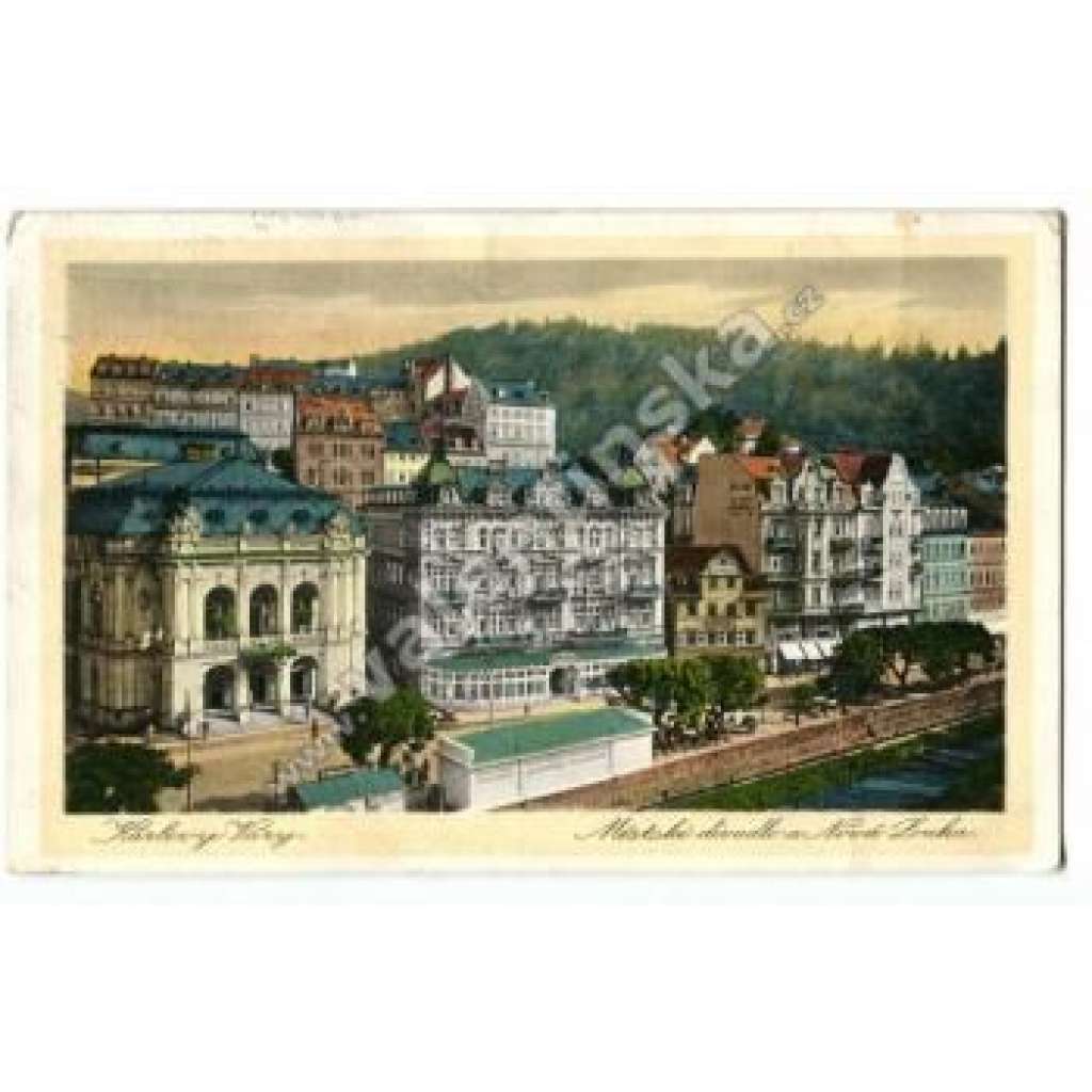 Karlovy Vary Karlsbad, nádherný vícebarevný