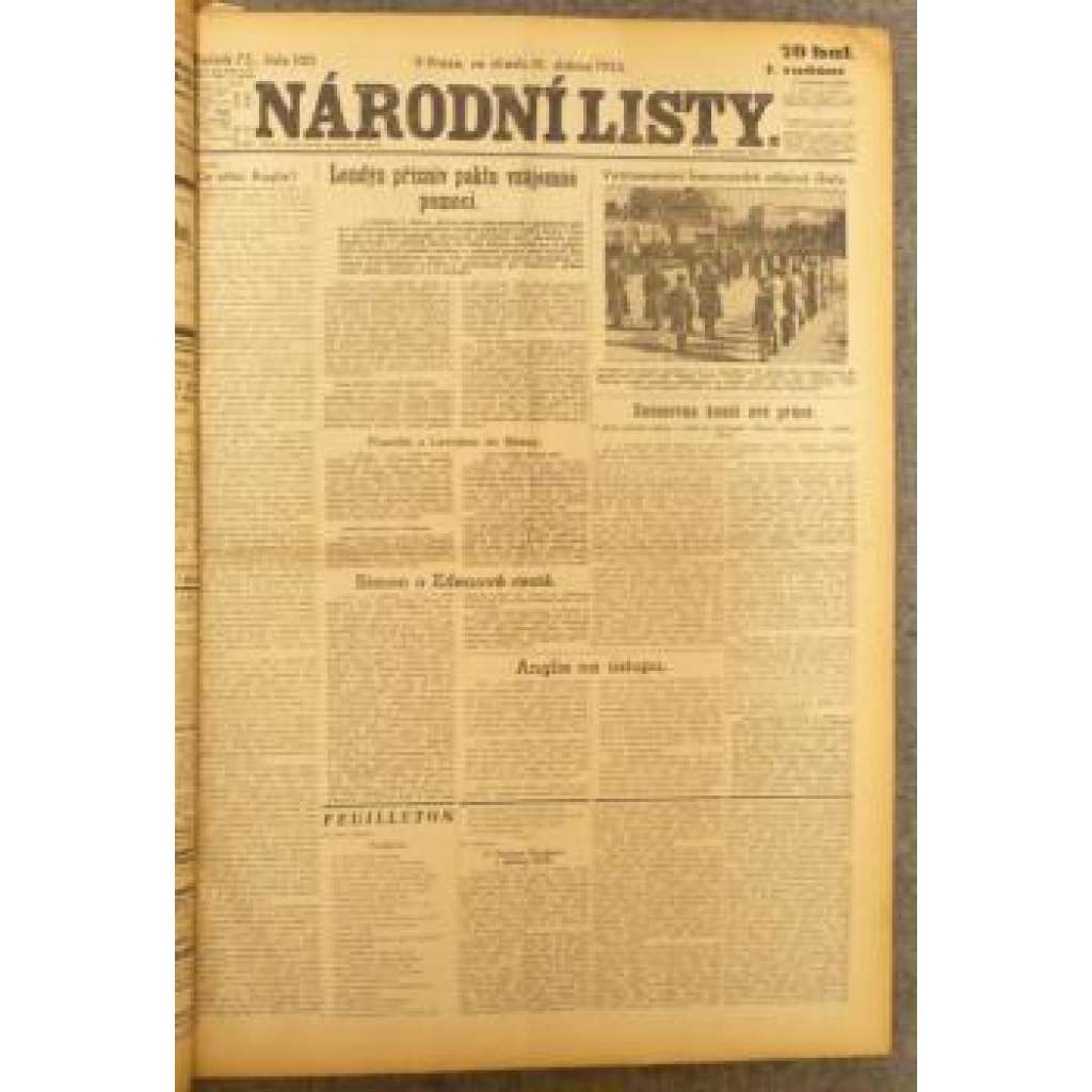 Národní listy, duben 1935 (roč. 75. ; čísla 92 - 119) staré noviny, první republika - - (Hol)