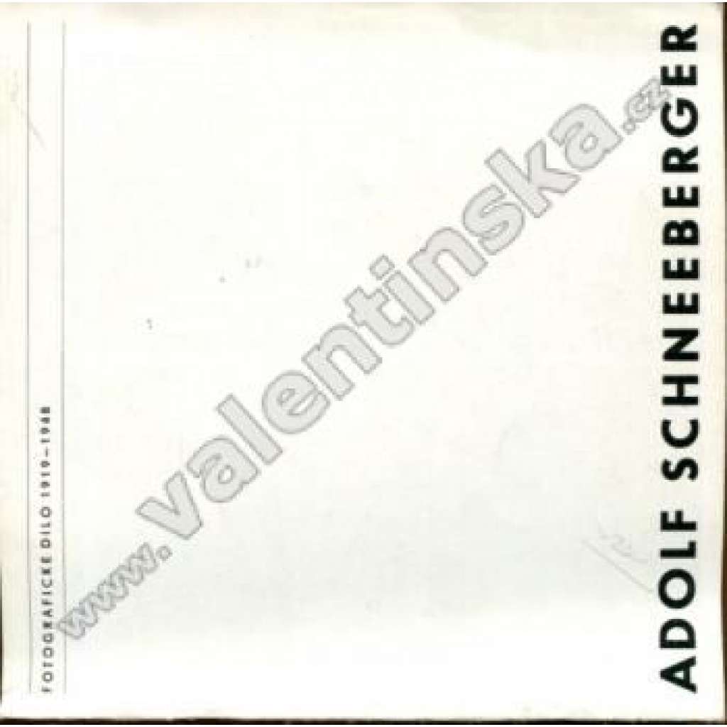 Adolf Schneeberger, fotografické dílo 1919-1948 (výstavní katalog, fotografie, avantgarda)