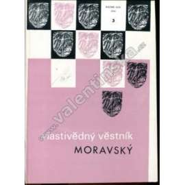 Vlastivědný věstník moravský, 3/1974, ročník XXVI. (časopis, historie, Morava, mj. Nacistické germanizační plány na jižní Moravě, Osídlení Podřevnicka v době laténské, Západomoravská keramika - Ivančice, Oslavany)