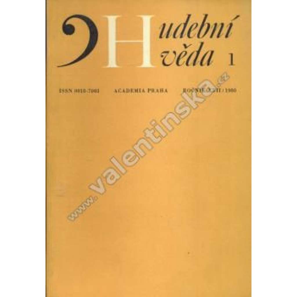 Hudební věda 1980. Kompletní ročník (4 sv.) (časopis, hudba, divadlo, mj. Vývoj varhanářství na Moravě, Málo známí čeští skladatelé konce 16. století, Hugo Boettinger a hudba, Vztah Beethoven - Lobkovic, Prameny Rybovy Vánoční mše)