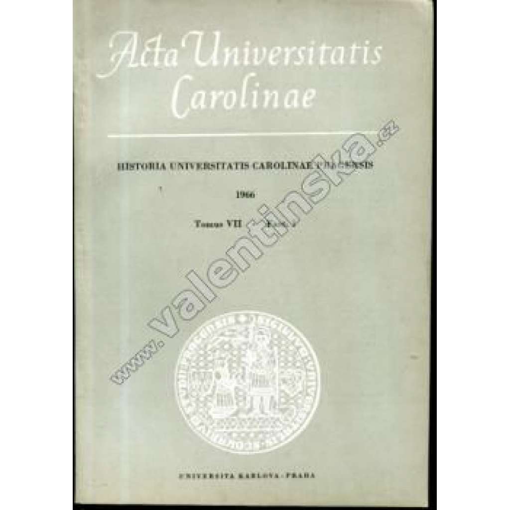 Historia Universitatis Carolinae Pragensis, VII/1