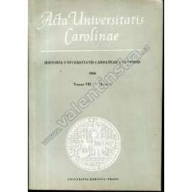 Historia Universitatis Carolinae Pragensis, VII/1 (sborník, mj. Působení KSČ na pražských vysokých školách před Únorem 1948, Pražská lékařská fakulta v letech 1638-1654, Obnovení pražského arcibiskupství v letech 1561-1562)