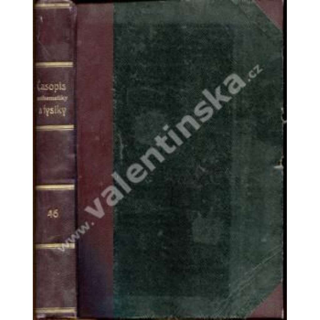 Časopis.... mathematiky a fysiky, XLVI. (1917)
