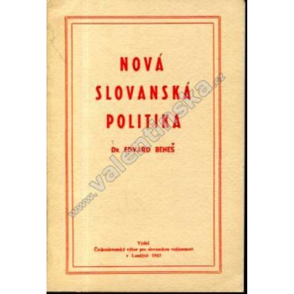 Nová slovanská politika (exilové vydání!)