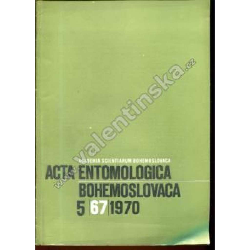 Acta entomologica bohemoslovaca, 5/1970
