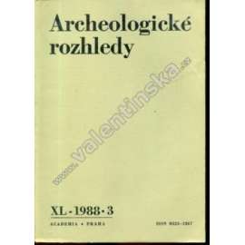 Archeologické rozhledy, XL. (1988), č. 3 (časopis, archeologie, mj. 170 let národního muzea v Praze, Halštatské osídlení v severozápadních Čechách, Hrob skupiny Nyírség-Zatín v Ižkovciach - Třebišov)
