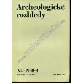 Archeologické rozhledy, XL. (1988), č. 4 (časopis, archeologie, mj. Pravěké osídlení Sedmihoří, On the problems of settlements of the Avar Khaganate Period in Slovakia [Avaři - Slovensko])